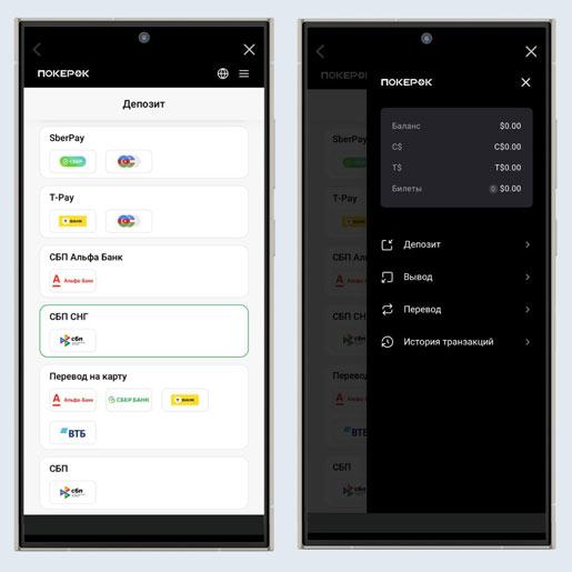 Внесение денег на баланс